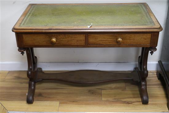 A Victorian mahogany writing table W.106cm